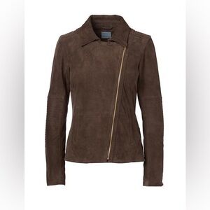 Athleta Dark Brown Leather Jacket
